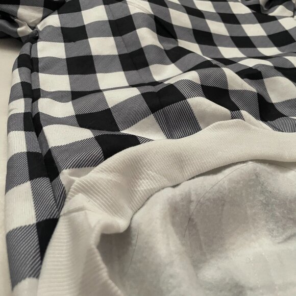 Buffalo Check Oversized Dog Onesie Hoodie - Picture 6 of 12